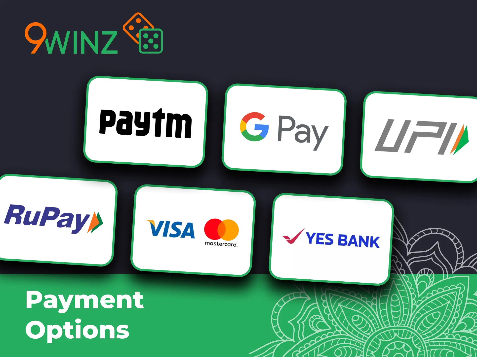 Fast and secure deposits and withdrawals for Indian players at 9winz Casino.