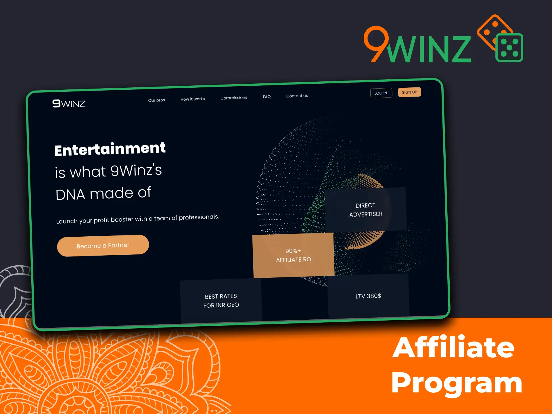 Join the 9winz affiliate program and earn high profits.