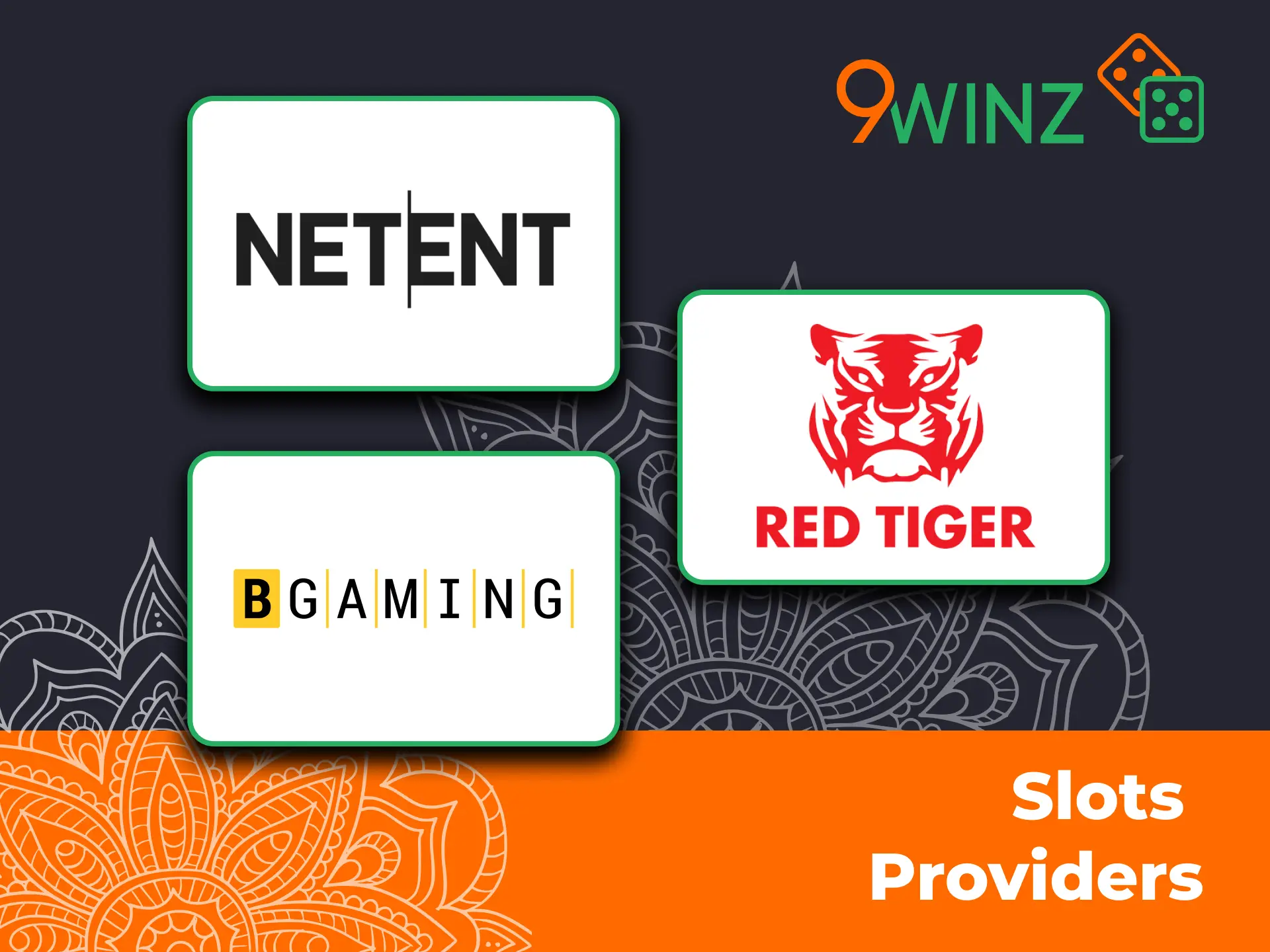 Spin top games from leading providers on 9winz casino.