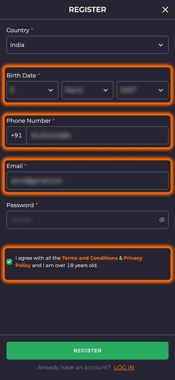 Register to start playing at 9winz crash games.
