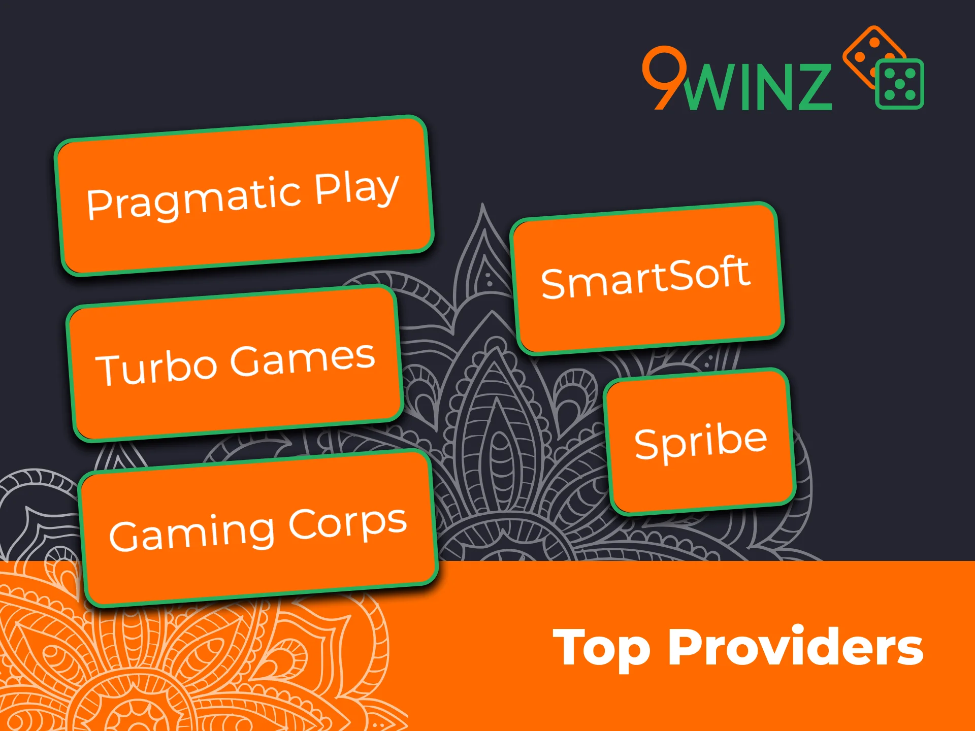 9winz site works only with well-known crash games providers.