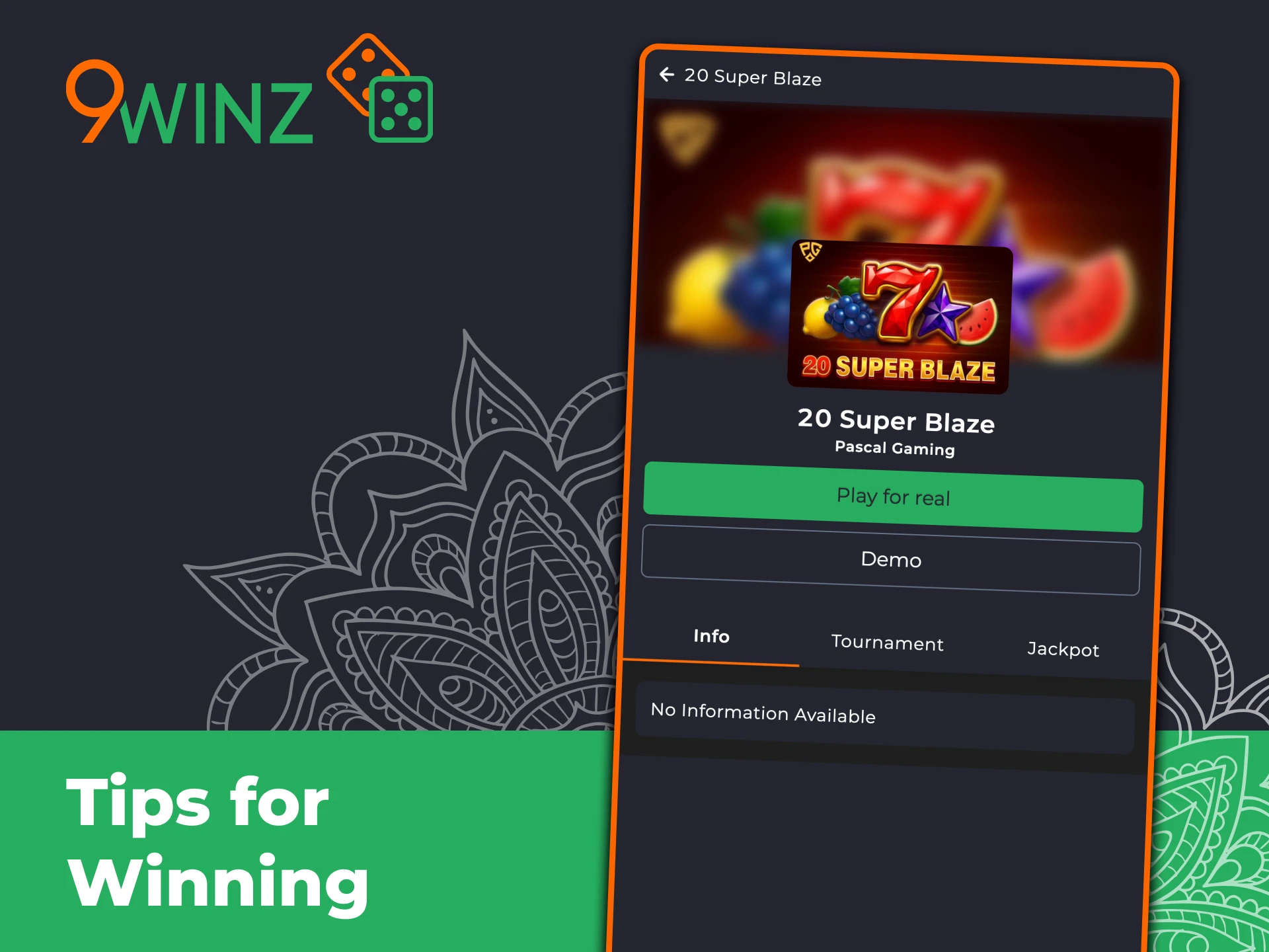 Follow some tips for winning in jackpot on 9winz.