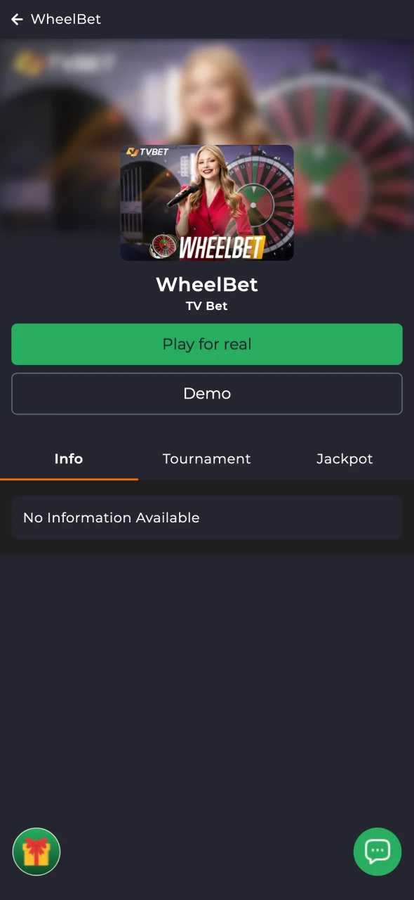 Open the game from TV games section on 9winz.