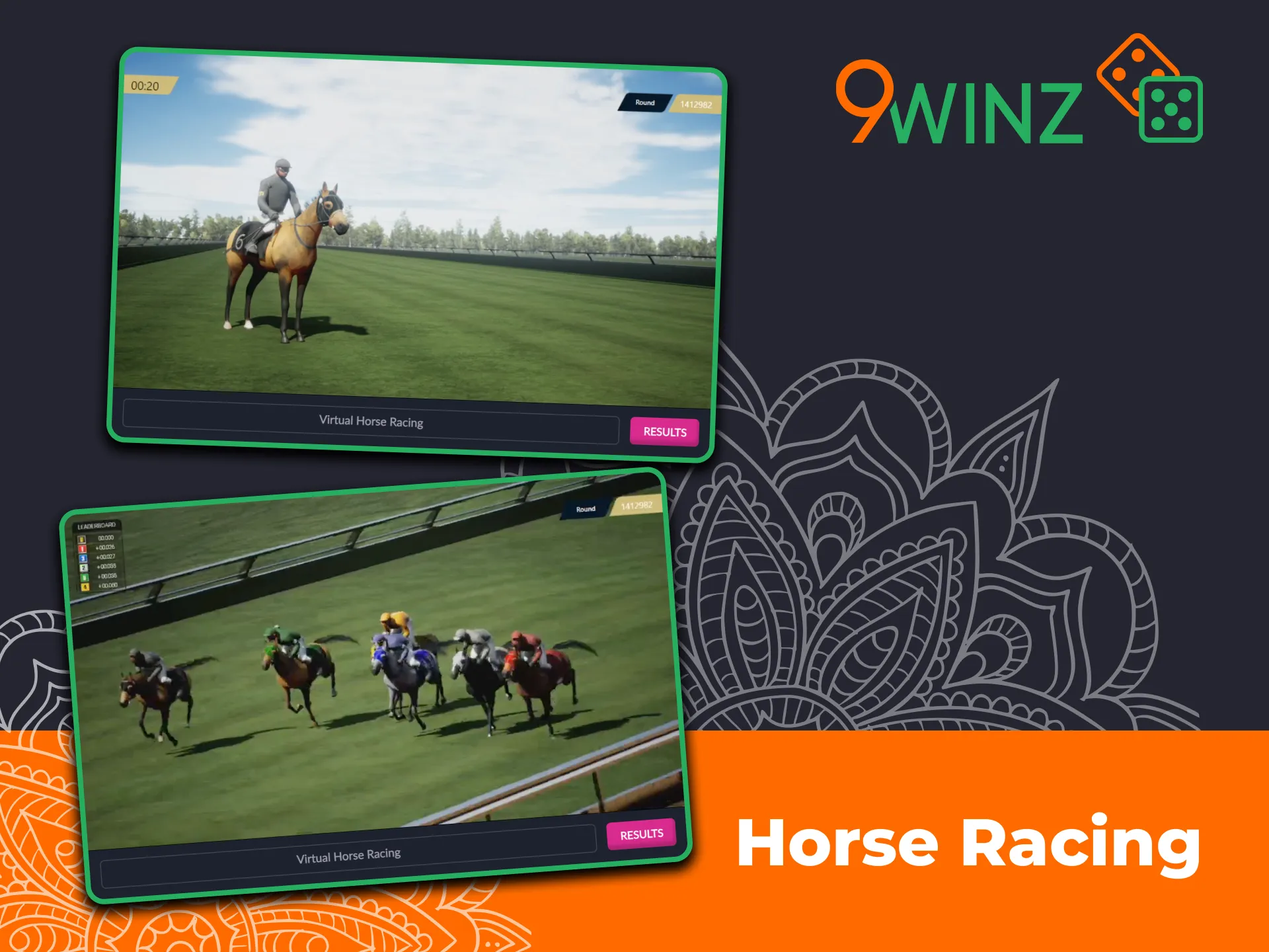 Virtual horse racing is available at 9winz platform.